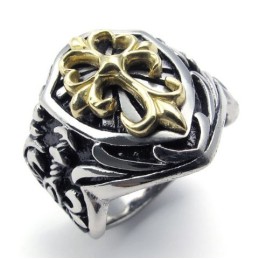 Anel De Titânio Com Padrões Da Moda, Brilho De Cores E Qualidade Superior