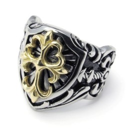 Anel De Titânio Com Padrões Da Moda, Brilho De Cores E Qualidade Superior