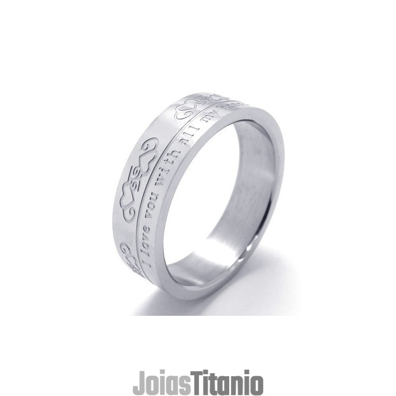 Anel De Titânio De Alta Qualidade Com Vários Estilos E Cores Delicadas