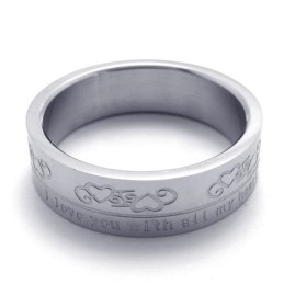 Anel De Titânio De Alta Qualidade Com Vários Estilos E Cores Delicadas