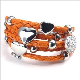 Lindo Design, Lindas Cores, Pulseira De Couro Inoxidável De Qualidade Confiável