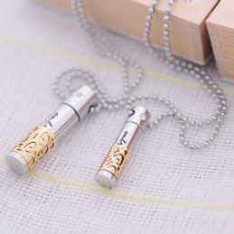 Colar Com Pingente De Titânio Em Formato De Coração Amarelo Da Moda