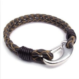 Pulseira De Couro De Titânio De Excelente Qualidade Com Design Hábil E Cores Delicadas