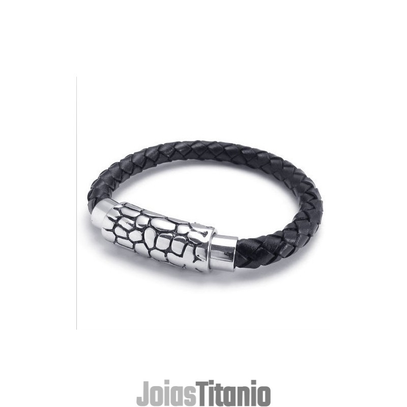 Pulseira De Couro De Titânio Com Design Moderno, Cores Delicadas E Qualidade Confiável