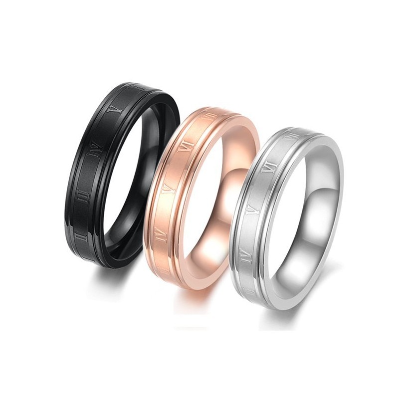 Anel De Titânio Preto Feminino De Qualidade Confiável