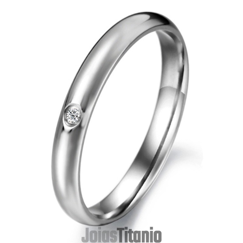 Anel Feminino De Titânio De Qualidade Confiável Com Strass Anel Feminino De Titânio De Qualidade Confiável Com Strass
