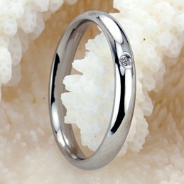 Anel Feminino De Titânio De Qualidade Confiável Com Strass