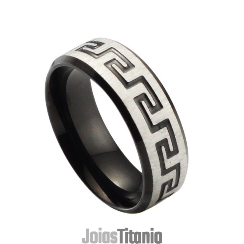 Anel De Titânio Preto De Qualidade Superior