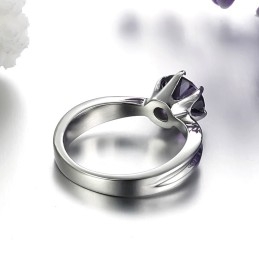 Anel Feminino De Titânio Com Diamante Roxo, Vendendo Bem Em Todo O Mundo