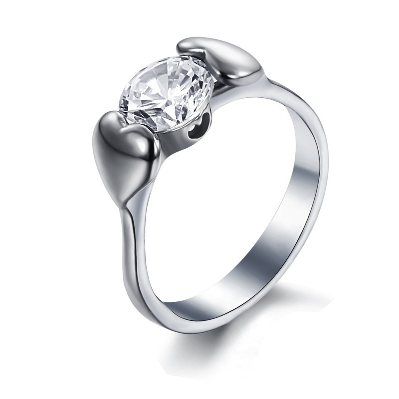 Anel De Titânio Feminino De Qualidade Estável Com Strass Anel De Titânio Feminino De Qualidade Estável Com Strass
