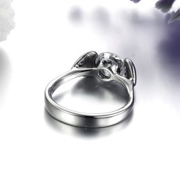 Anel De Titânio Feminino De Qualidade Estável Com Strass