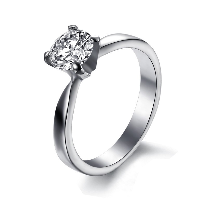 Anel Feminino De Titânio Com Desempenho Confiável E Strass Anel Feminino De Titânio Com Desempenho Confiável E Strass