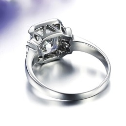 Anel Feminino De Titânio Com Strass, Famoso Por Sua Alta Qualidade