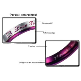 Anel De Titânio Roxo De Qualidade Superior Para Amantes