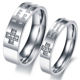 Anel De Titânio Com Strass Para Amantes, Vendendo Bem Em Todo O Mundo