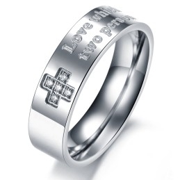 Anel De Titânio Com Strass Para Amantes, Vendendo Bem Em Todo O Mundo