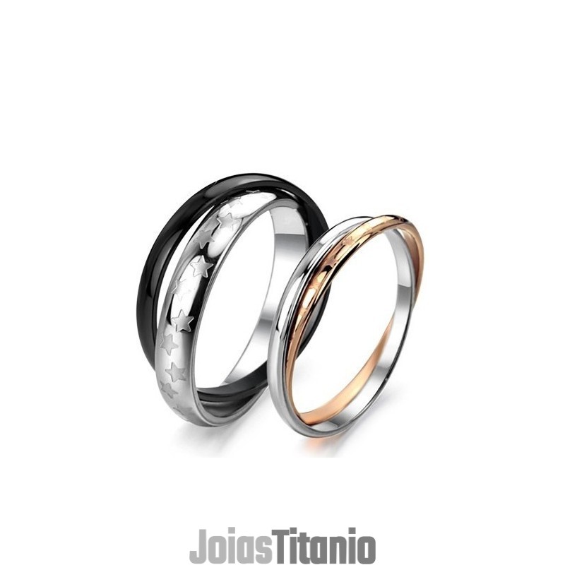 Anel De Titânio Com Personalidade E Grande Variedade Para Amantes Anel De Titânio Com Personalidade E Grande Variedade Para Amantes