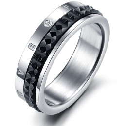 Anel De Titânio Endless Love De Excelente Qualidade Para Amantes Com Strass
