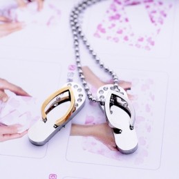 Moda Querida Presente Chinelos Colares Pingentes De Titânio