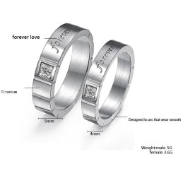 Anel De Titânio Com Qualidade E Quantidade Garantidas Para Amantes Com Diamante