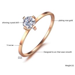 Anel De Titânio De Qualidade Confiável Para Amantes Com Strass