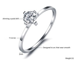 Anel De Titânio De Desempenho Confiável Para Amantes Com Strass