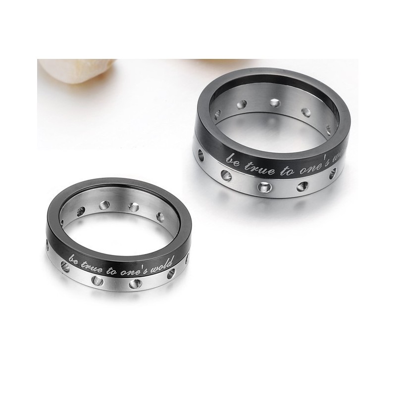 Anel De Titânio Preto Completo Com Especificações Para Amantes Anel De Titânio Preto Completo Com Especificações Para Amantes