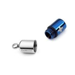 Colar Com Pingente De Cruz Em Titânio Puro E Prata Azul