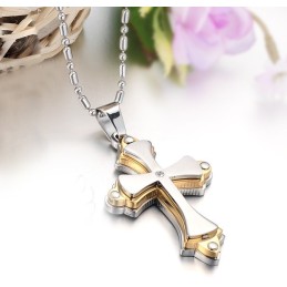 Colar De Titânio Com Cruz De Qualidade Estável