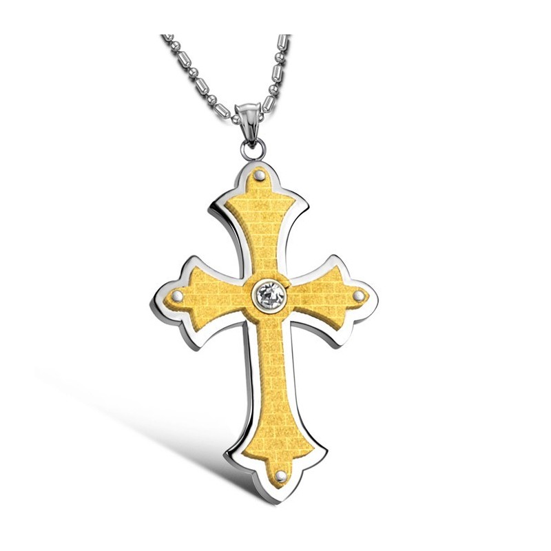 Colar Feminino De Titânio Com Cruz E Strass Completo Em Especificações Colar Feminino De Titânio Com Cruz E Strass Completo Em Especificações