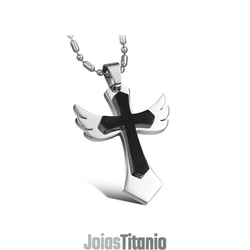 Colar De Titânio Com Cruz De Qualidade Estável Colar De Titânio Com Cruz De Qualidade Estável