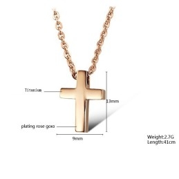 Colar De Titânio Com Cruz De Alta Qualidade