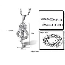 Colar Cobral Titanium Completo Em Especificações