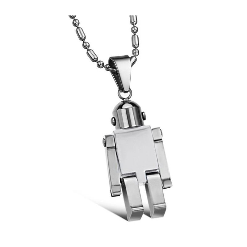 Colar Masculino De Titânio Branco Fácil De Usar Colar Masculino De Titânio Branco Fácil De Usar