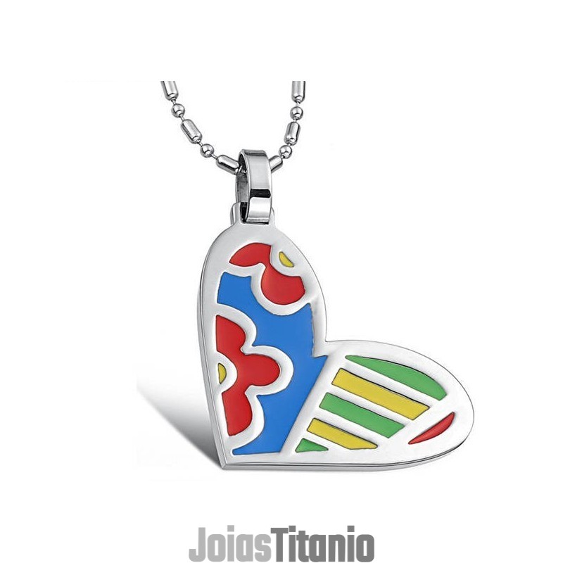 Colar De Titânio Feminino De Qualidade Confiável E Com Formato De Coração Colar De Titânio Feminino De Qualidade Confiável E Com Formato De Coração