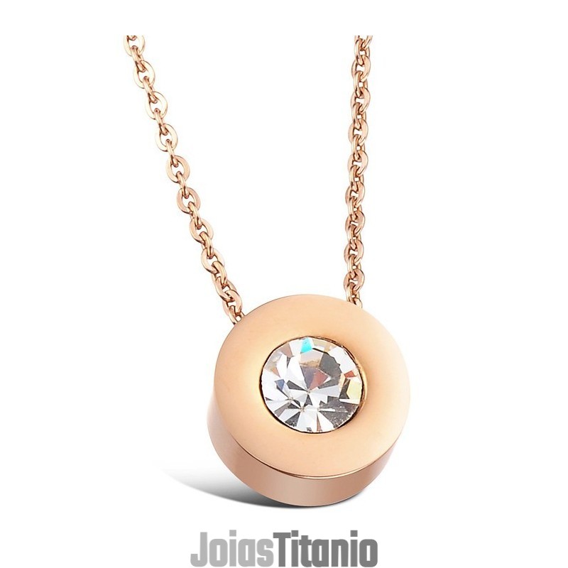 Colar De Titânio Feminino De Qualidade Estável Com Strass Colar De Titânio Feminino De Qualidade Estável Com Strass