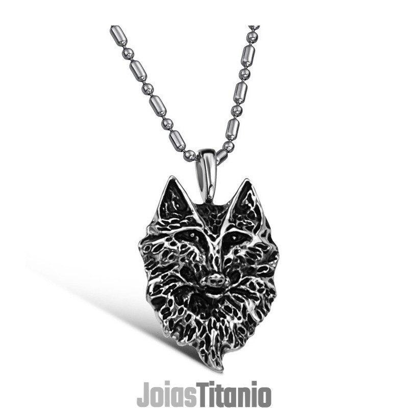 Colar Masculino The Wolf Totem Titanium Completo Em Especificações Colar Masculino The Wolf Totem Titanium Completo Em Especificações