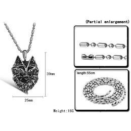Colar Masculino The Wolf Totem Titanium Completo Em Especificações