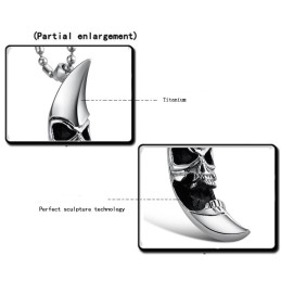 Colar De Titânio Masculino De Alta Qualidade Em Formato De Lua