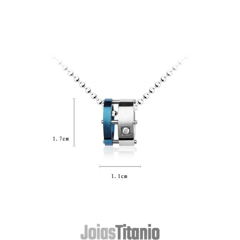 Colar Com Pingente De Titânio Puro Man Blue Roller (Novo) Colar Com Pingente De Titânio Puro Man Blue Roller (Novo)