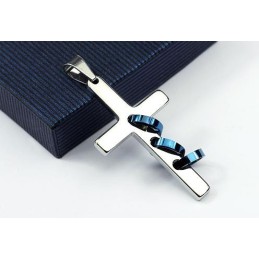 Anéis Da Moda Legais, Pingente De Cruz De Titânio Masculino E Colar