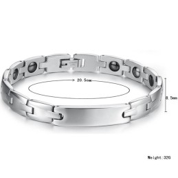 Pulseira De Titânio Com Grande Variedade De Saúde Para Amantes