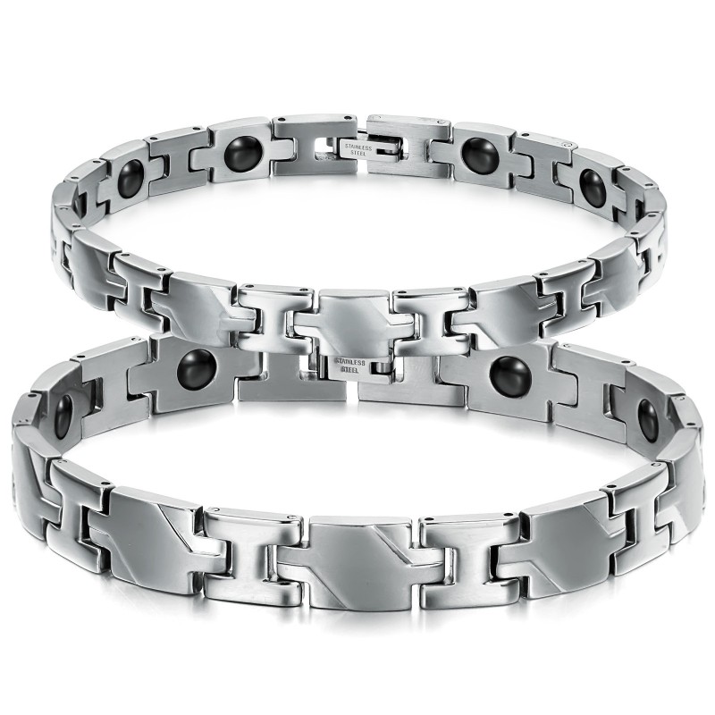 Pulseira De Titânio Com Magnetita De Excelente Qualidade Para Amantes Pulseira De Titânio Com Magnetita De Excelente Qualidade Para Amantes