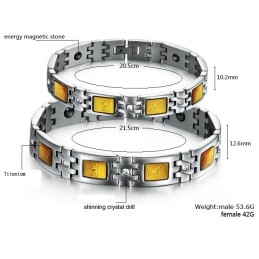 Pulseira De Titânio Com Magnetita De Qualidade Confiável Para Amantes