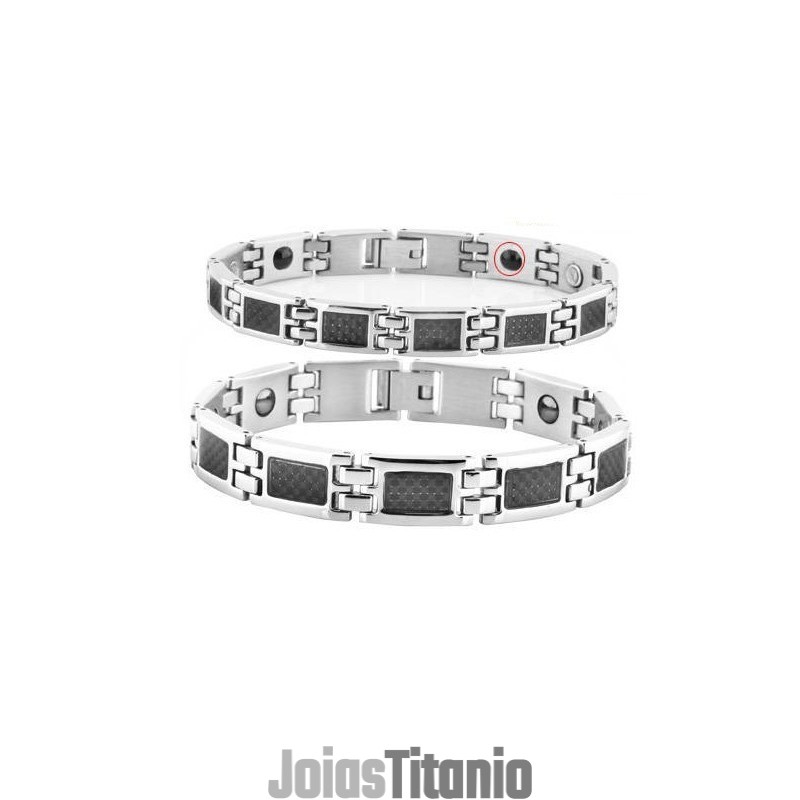 Pulseira De Titânio Com Magnetita E Diamante, A Rainha Da Saúde, Para Amantes Pulseira De Titânio Com Magnetita E Diamante, A Rainha Da Saúde, Para Amantes