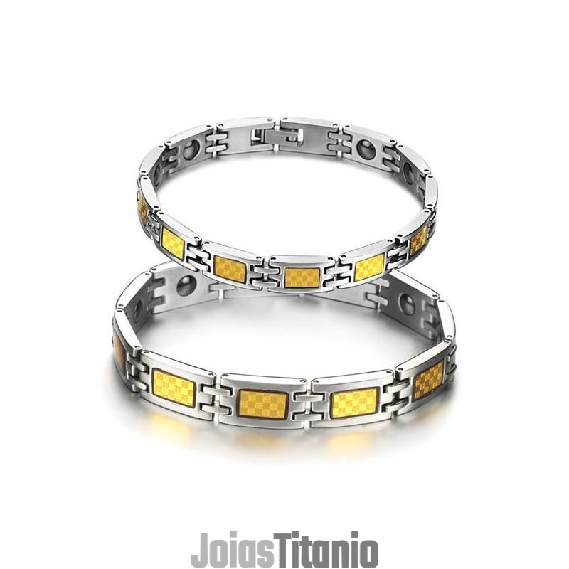 Pulseira De Titânio Antifadiga De Alta Qualidade Para Amantes Pulseira De Titânio Antifadiga De Alta Qualidade Para Amantes