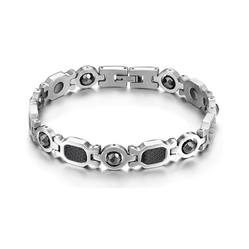 Pulseira De Titânio Com Magnetita De Qualidade Estável Para Saúde Masculina Pulseira De Titânio Com Magnetita De Qualidade Estável Para Saúde Masculina