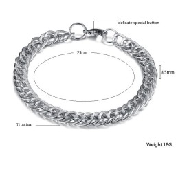 Pulseira De Titânio Em Escala Masculina De Alta Qualidade