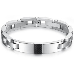 Pulseira Masculina De Fibra De Carbono Preta E Titânio, A Rainha Da Qualidade