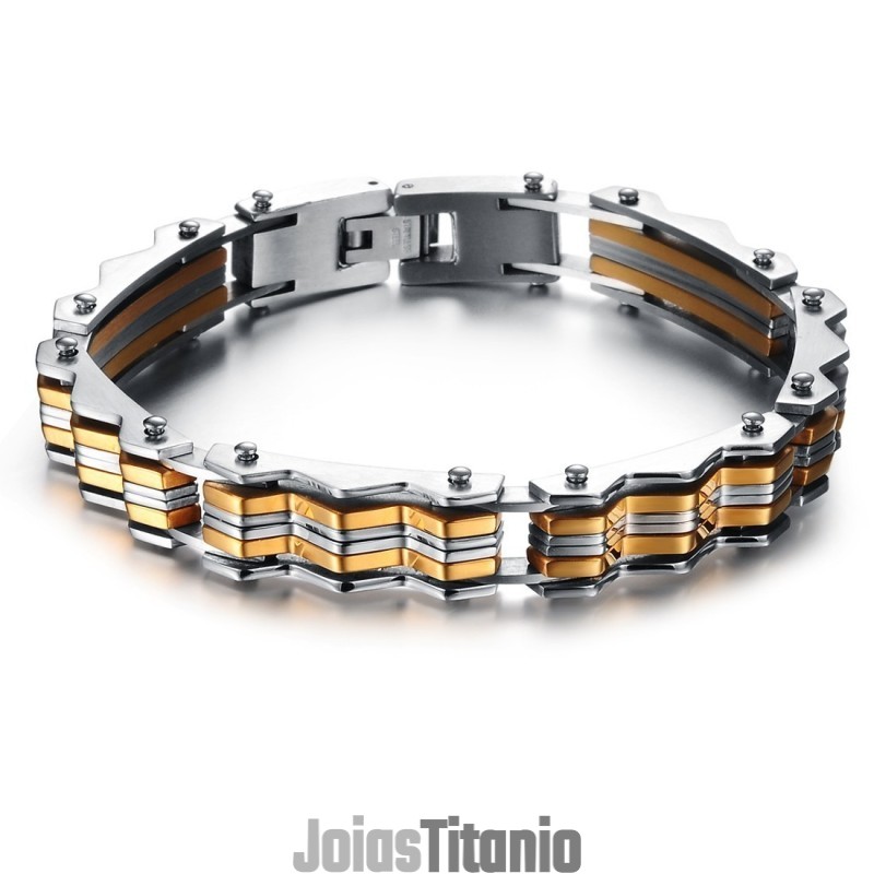 Pulseira Masculina De Titânio De Qualidade Estável